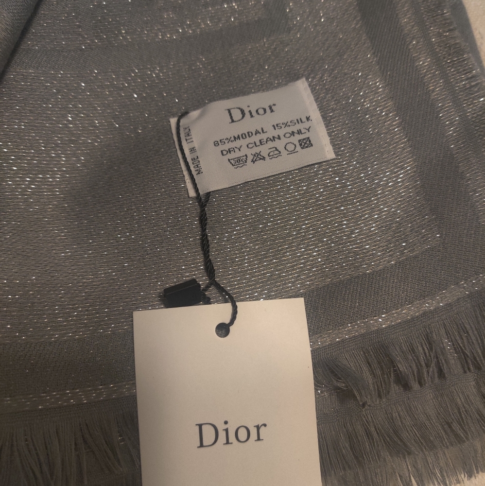 Dior silver scarf